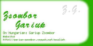 zsombor gariup business card